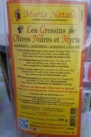 Mängden socker i Gressins olives noires et myrte