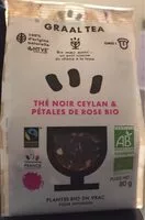Mängden socker i Thé noir Ceylan & pétales de rose bio