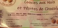Mängden socker i Cookies aux noix et pépites de chocolat