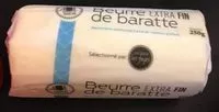 Mängden socker i Beurre de baratte extra fin
