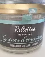 Mängden socker i Rillettes de porc aux queues d'écrevisses