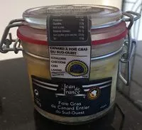 Mängden socker i Foie gras de canard entier