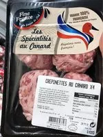 Mängden socker i Crepinettes de canard