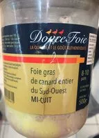 Mängden socker i Foie gras de canard entier du sud ouest mi cuit