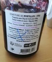 Mängden socker i Confiture myrtille