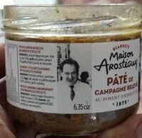 Mängden socker i Pâté de campagne relevé au piment d’espelette
