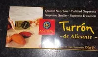 Mängden socker i Turron De Alicante 150 g