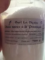 Mängden socker i Olives noires à la provençale