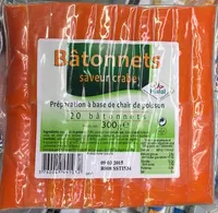 Mängden socker i Bâtonnets saveur Crabe Halal