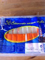 Mängden socker i 56 batonnets saveur crabe
