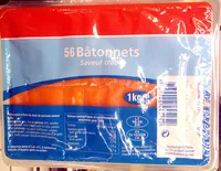 Mängden socker i 56 bâtonnets saveur crabe