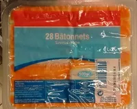 Mängden socker i 28 bâtonnets saveur crabe