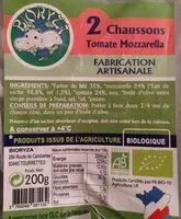 Mängden socker i 2 chaussons tomates mozarella