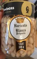Mängden socker i Haricots blancs préparés