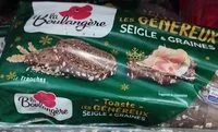 Mängden socker i Les généreux seigle et graines