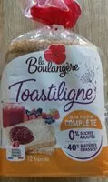 Mängden socker i Pain de mie à la farine complète Toastiligne