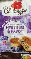 Mängden socker i Muffins briochés Myrtilles & Pavot