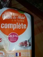 Mängden socker i Pain de mie a la farine complète