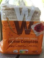 Mängden socker i Pain de mie à la farine complète