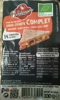 Mängden socker i Pain de mie Complet Bio sans croûte