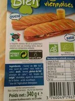 Mängden socker i Baguettes viennoises