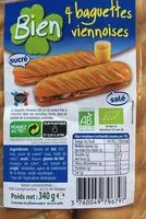 Mängden socker i Baguettes viennoises