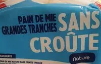 Mängden socker i Pain de mie nature grandes tranches