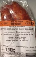 Mängden socker i Saucisses de Montbéliard