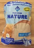 Mängden socker i Pain de mie nature