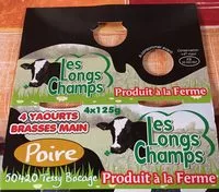 Mängden socker i Yaourt brassé main - poire