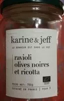 Mängden socker i Raviolis aux olives et ricotta