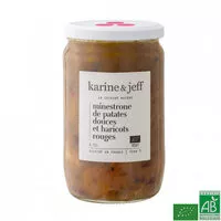 Mängden socker i Minestrone de patates douces et haricots rouges