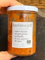 Mängden socker i Sauce tomate au parmesan, au basilic et aux pignons de pins