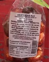 Mängden socker i Oeufs sous Alu