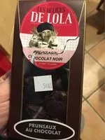 Mängden socker i Pruneaux chocolat noir