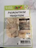 Mängden socker i Piemontaise tradition