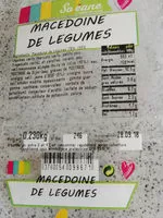 Mängden socker i Macédoine de légumes