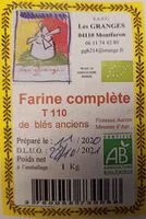 Mängden socker i Farine compléte T110