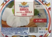 Mängden socker i BURRATA con latte di BUFALA - 4 PORTIONS