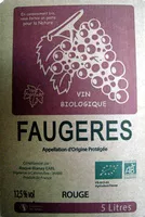 Mängden socker i Vin rouge Faugères AOP