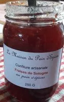 Mängden socker i Confiture Artisanale Fraises de Sologne au Pain d'Épices