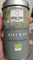 Mängden socker i Infusion Diet & co menthe ananas