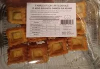 Mängden socker i 12 mini bouchées carrées pur beurre