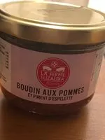 Mängden socker i Boudin aux pommes et piment d'espelette