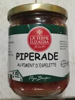 Mängden socker i Piperade au piment d'Espelette
