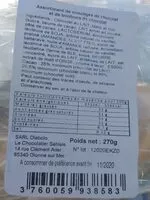Mängden socker i Bonbons de chocolat