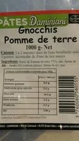 Mängden socker i Gnocchis pommes de terre