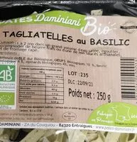 Mängden socker i Tagliatelles au basilic