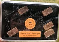 Mängden socker i Pates de fruits d'Auvergne