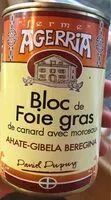 Mängden socker i Bloc de foie gras de canard avec morceaux